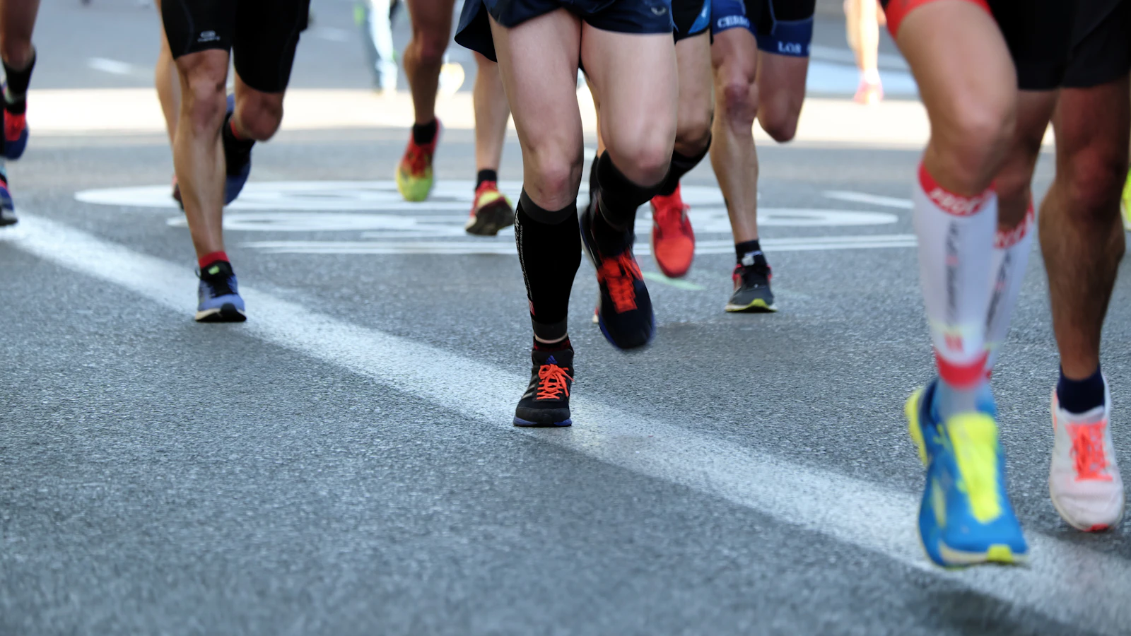 Coureurs sur une course